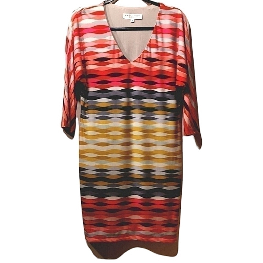 Trina Turk Women's 4 Colorful Soft Patterned Dress